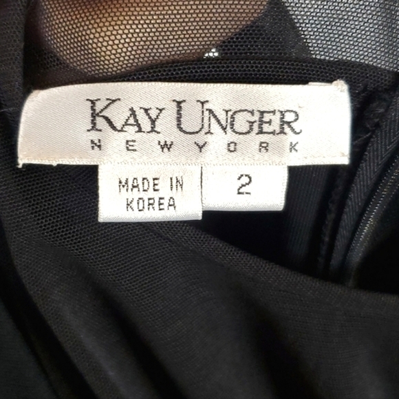 Kay‎ Unger Black Mesh Cocktail Dress - Picture 7 of 7